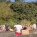 Caminhão carregado de biscoitos tomba na BR-324 e parte da carga é saqueada