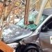 Motorista perde controle e invade canteiro de obras na região do Acesso Norte em Salvador